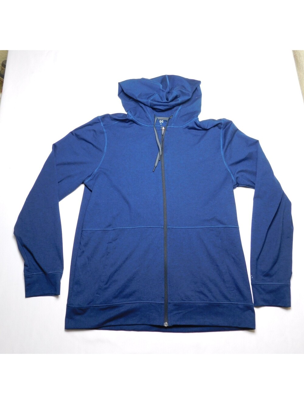 DSG Dicks Sporting Goods Mens Medium Full Zip Hoodie Sweatshirt Blue Activewear